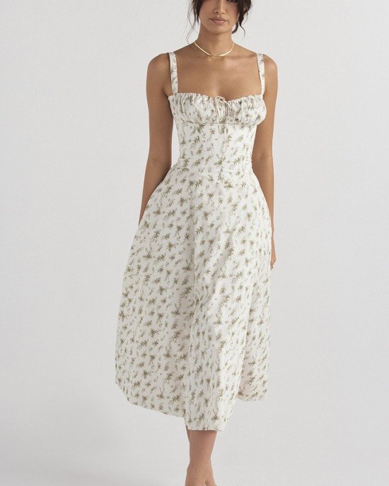 CARMEN PRINT BUSTIER SUNDRESS