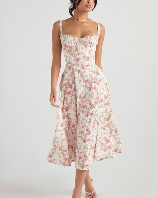 CARMEN PRINT BUSTIER SUNDRESS