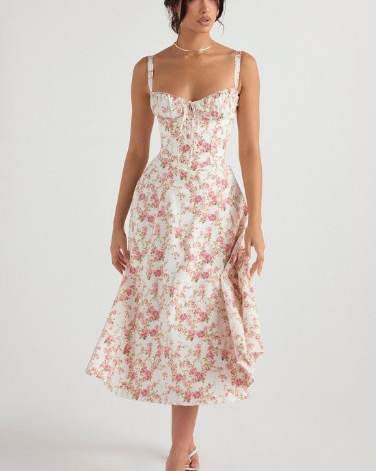 CARMEN PRINT BUSTIER SUNDRESS